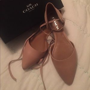Coach nude tan flats